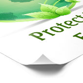 De aarde beschermen foto afdruk (Hoek)