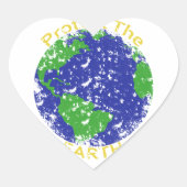 De aarde beschermen hart sticker (Voorkant)