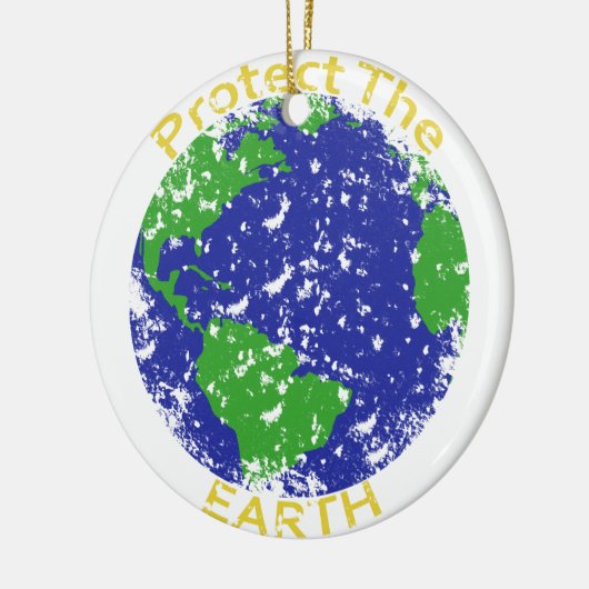 De aarde beschermen keramisch ornament (Links)