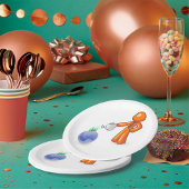 De aarde bewateren papieren bordje