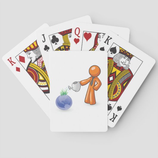 De aarde bewateren pokerkaarten (Achterkant)