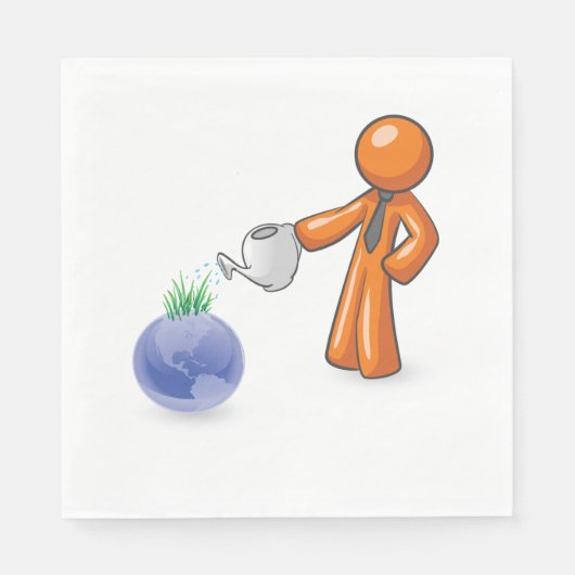 De aarde bewateren servet (Voorkant)