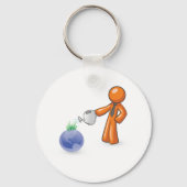 De aarde bewateren sleutelhanger (Voorkant)