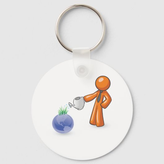 De aarde bewateren sleutelhanger (Voorkant)