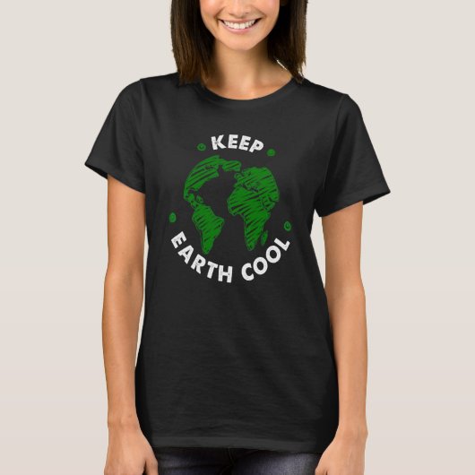 De Aarde Dag Groen houden T-shirt (Voorkant)