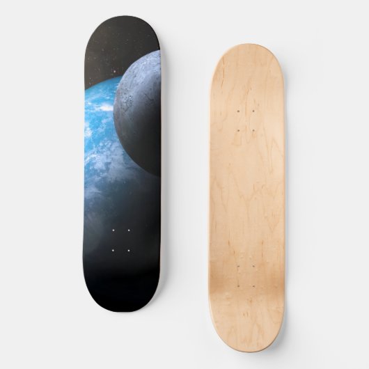 De aarde en de maan skateboard (Voorkant)