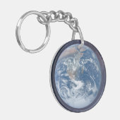 De aarde en de maan sleutelhanger (Voorkant Links)