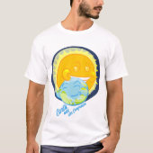 De aarde en haar metgezel t-shirt (Voorkant)