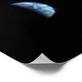 De aarde en maan die vanaf Mars werden gezien Poster (Hoek)