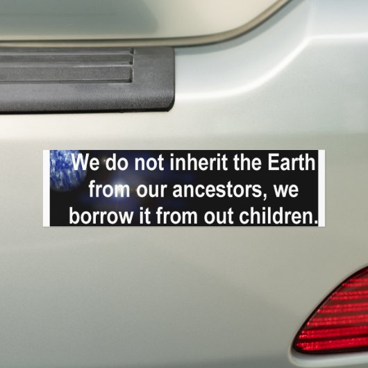 de aarde erven bumpersticker (Op auto)