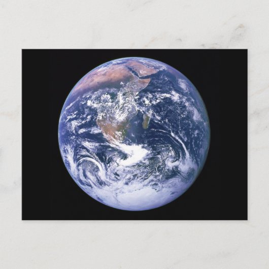 De aarde gezien van Apollo 17 ook bekend als The B Briefkaart (Voorkant)