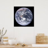 De aarde gezien van Apollo 17 Poster (Keuken)