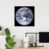 De aarde gezien van Apollo 17 Poster (Thuiskantoor)