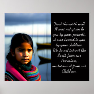 De aarde goed behandelen   Gevist Poster van het d