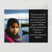 De aarde goed behandelen | Geviste dorpsmeisjes Briefkaart (Voorkant)