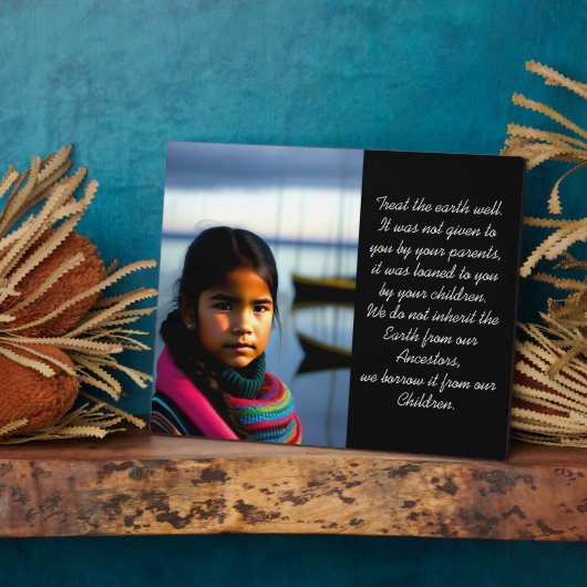 De aarde goed behandelen | Geviste dorpsmeisjes Fotoplaat (Zijkant)