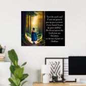 De aarde goed behandelen | Poster van bosmeisjes (Thuiskantoor)