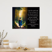 De aarde goed behandelen | Poster van bosmeisjes (Keuken)