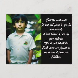 De aarde goed behandelen | Tropische jongen Briefkaart