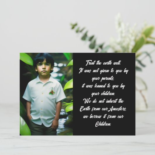 De aarde goed behandelen | Tropische paddestoelen Kaart (Staand voorkant)