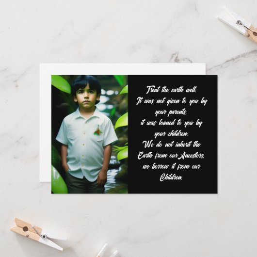 De aarde goed behandelen | Tropische paddestoelen Kaart (Voorkant / Achterkant in situ)