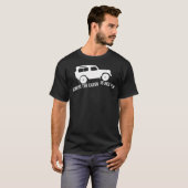De aarde heeft geen vlakke 4x4 Rover over het land T-shirt (Voorkant volledig)