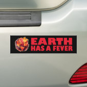 De aarde heeft koorts bumpersticker (Op auto)