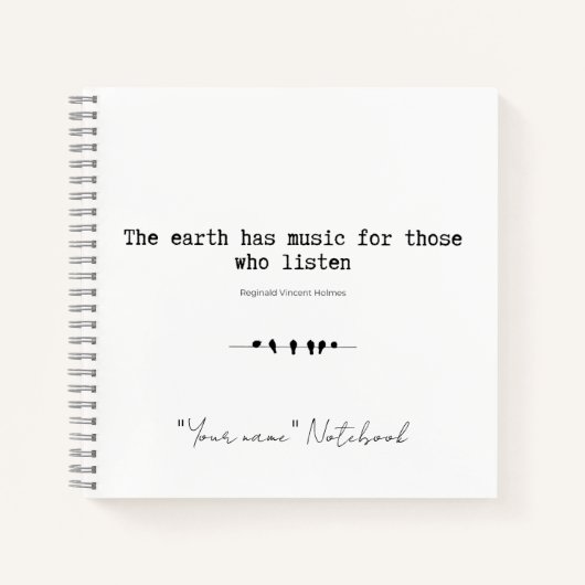 De aarde heeft muziek Notitieboek (Voorkant)