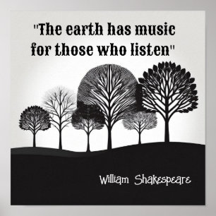 De aarde heeft muziek van William Shakespeare Poster