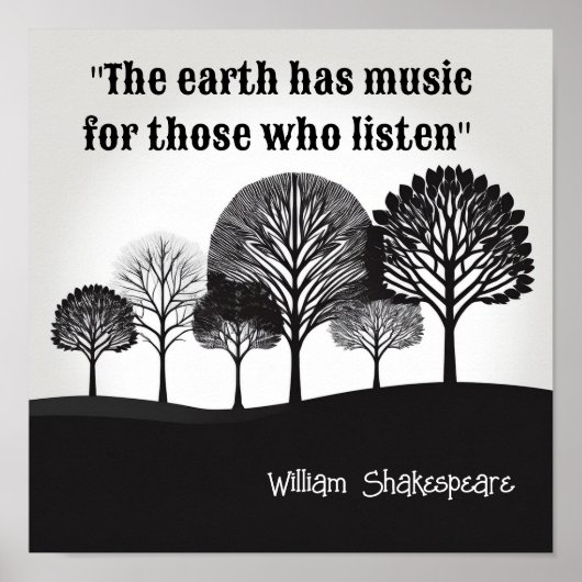 De aarde heeft muziek van William Shakespeare Poster (Voorkant)