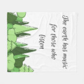 De Aarde heeft muziek voor degenen die luisteren Fleece Deken (Voorkant (Horizontaal))