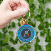 De aarde heeft onze steun nodig. Stop klimaatveran Sleutelhanger (Hand)