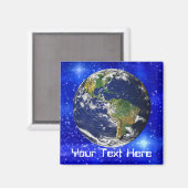 De aarde in ruimtemagneet magneet (Voorkant / Achterkant)