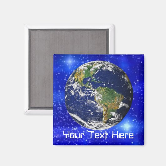 De aarde in ruimtemagneet magneet (Voorkant / Achterkant)