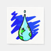 De aarde in Waterdrop Servet (Voorkant)