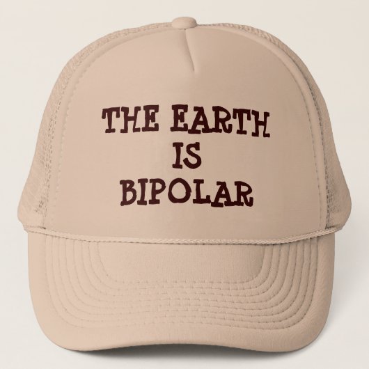 De aarde is bipolair trucker pet (Voorkant)