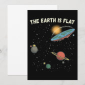 De aarde is een platte humoristische theorie kaart (Voorkant / Achterkant)