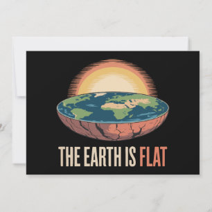 De aarde is een platte humoristische theorie kaart