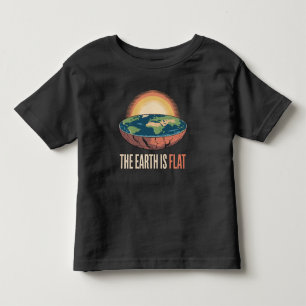 De aarde is een platte humoristische theorie kinder shirts