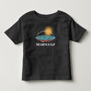 De aarde is een platte humoristische theorie kinder shirts