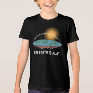 De aarde is een platte humoristische theorie Tri-Blend shirt