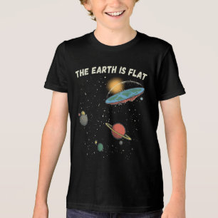 De aarde is een platte humoristische theorie Tri-Blend shirt