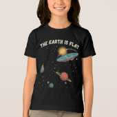 De aarde is een platte humoristische theorie Tri-Blend shirt (Voorkant)