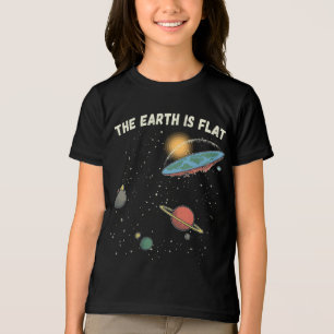 De aarde is een platte humoristische theorie Tri-Blend shirt