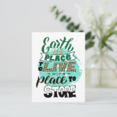 De aarde is een plek om te leven zonder te winkele briefkaart (Staand voorkant)
