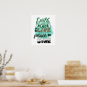 De aarde is een plek om te leven zonder te winkele poster (Keuken)