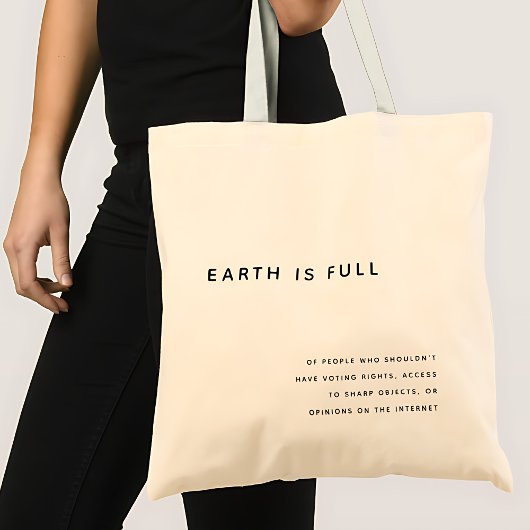 De aarde is een sarcastisch citaat tote bag