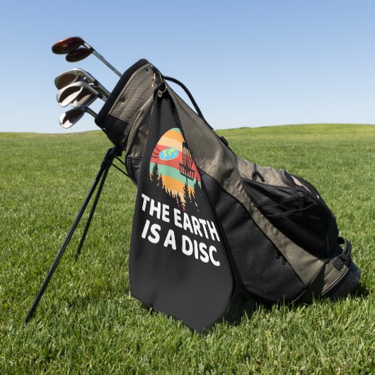 De aarde is een schijfgolf golfhanddoek (Groen)