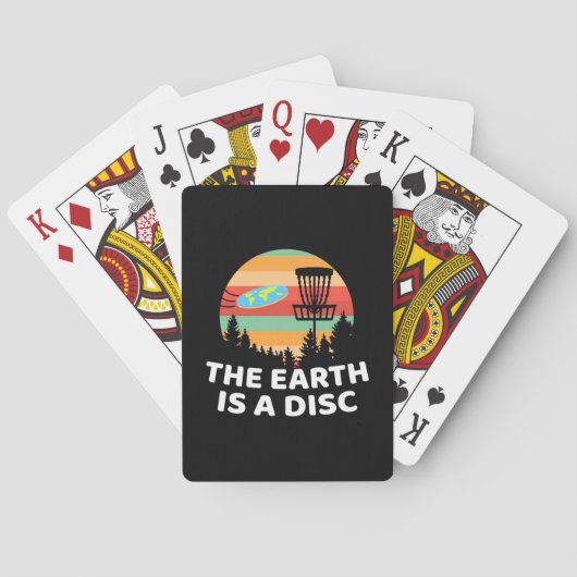 De aarde is een schijfgolf pokerkaarten (Achterkant)