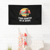 De aarde is een schijfgolf spandoek (Insitu)